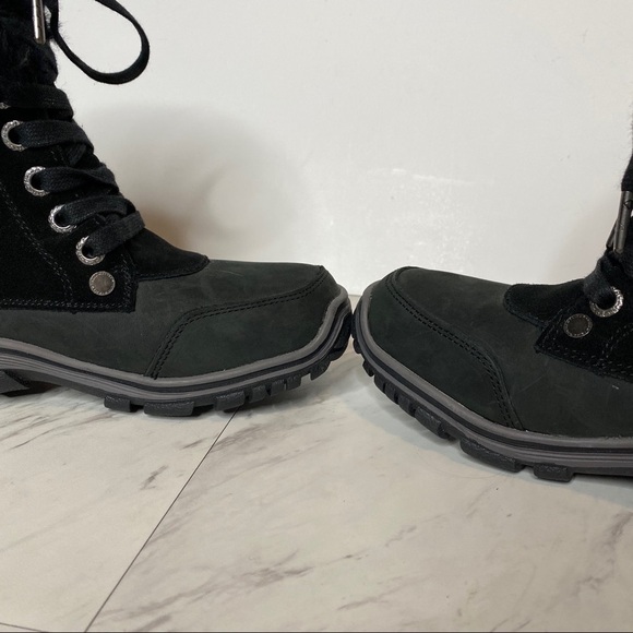 New! Pajar Abbie Sheepskin Black Winter Boot 5 5.5 - Picture 5 of 13